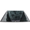 Black Silver Hand Foiled Square Tempered Glass Vessel Bathroom Sink TIG-S217-287
