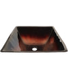 Copper and Black Square Glass Vessel Bathroom Sink NOHP-G008-287