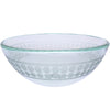 clear round etched glass sink