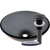 smoke grey glass vessel bowl sink with drain