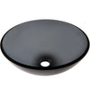 smoke grey glass vessel bowl sink