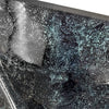 Black Silver Hand-Foiled Square Glass Vessel Bathroom Sink