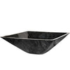 Black Silver Hand-Foiled Square Glass Vessel Bathroom Sink