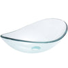 Clear Oval Tempered Slipper Glass Vessel Bath Sink TIS-324C