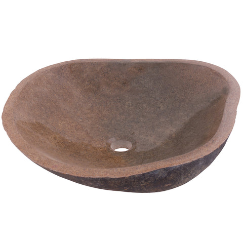 natural cobblestone vessel sink