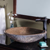 natural cobblestone vessel sink lifestyle