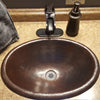 Hammered Antique Copper Drop-in Bath Sink