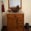 round copper bath sink lifestyle