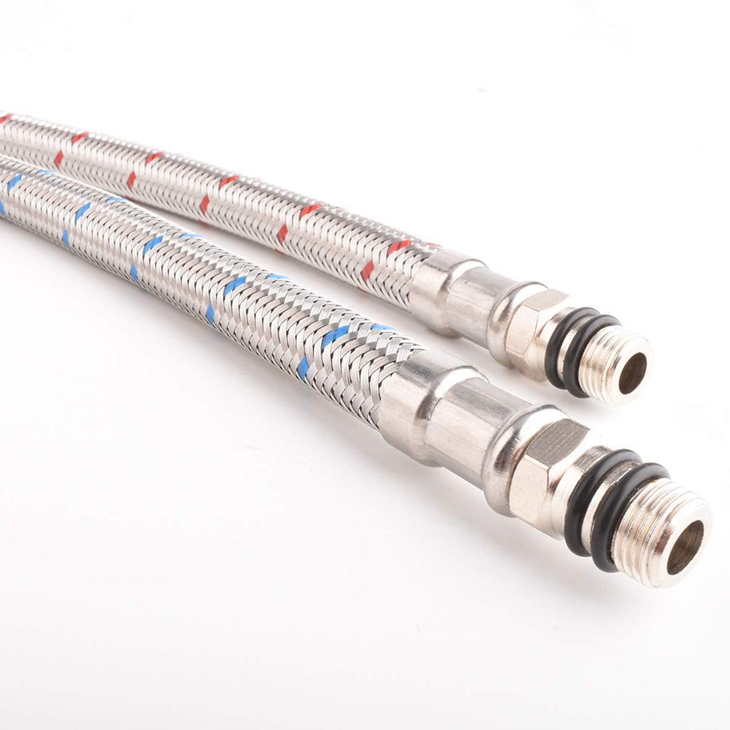 Hot and cold water supply line flexible hose male connector