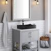 Matte Black Rectangular Porcelain Vessel Bathroom Sink, NP-01141MB