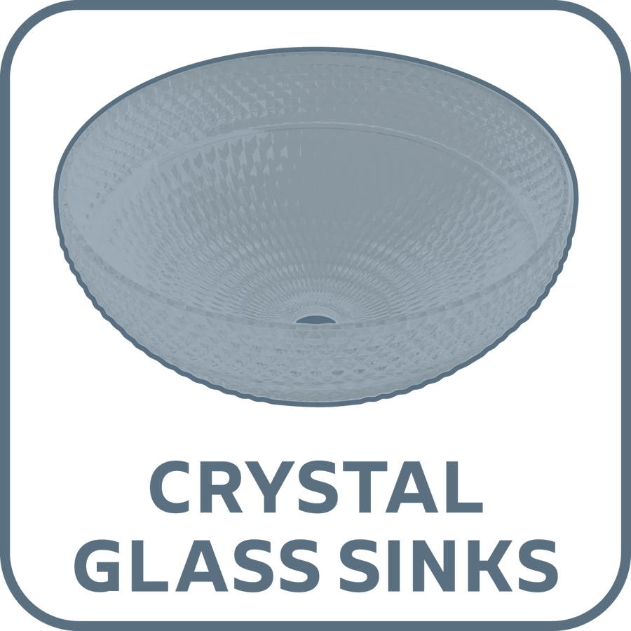Bath Crystal Glass Sinks
