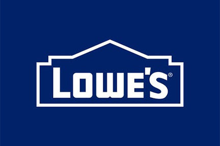 Lowe's logo on a blue background