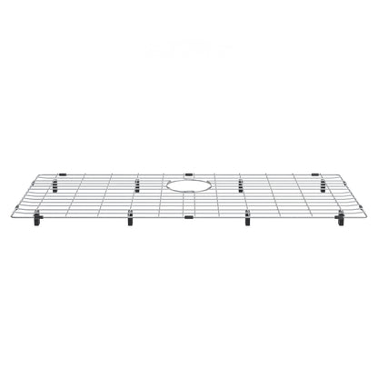 Stainless steel farmhouse kitchen sink with single basin and zero radius corners by Novatto, measuring 30x16 inches.