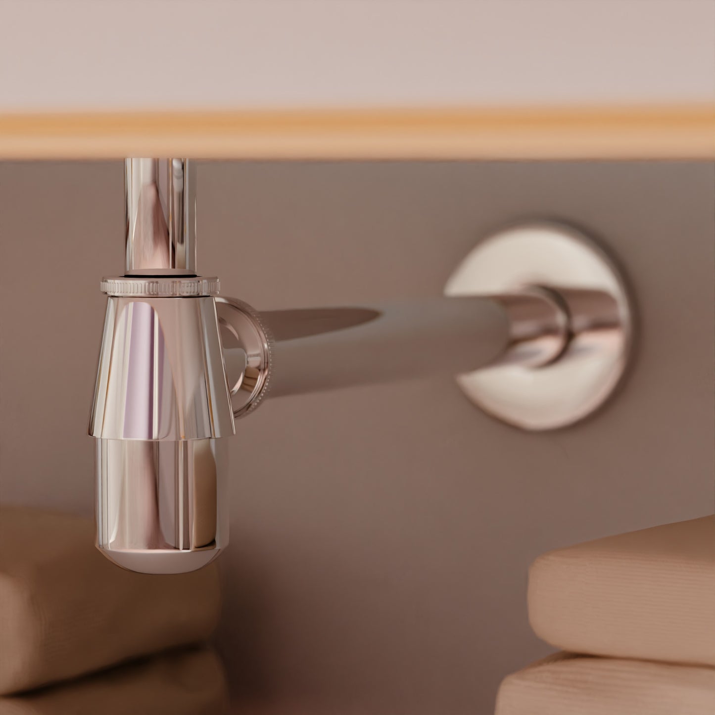 Solid Brass Decorative 1.25-inch Bottle Trap, PTRAP-02 series