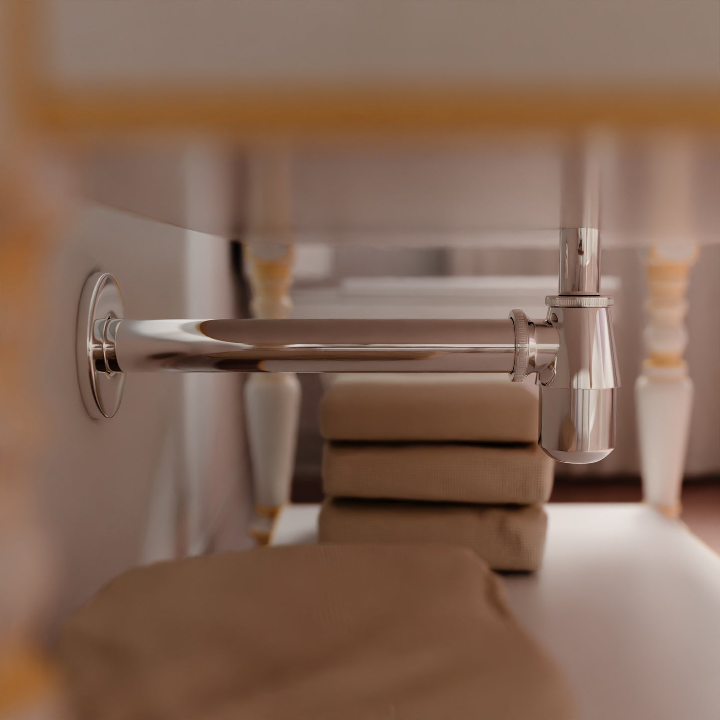 Solid Brass Decorative 1.25-inch Bottle Trap, PTRAP-02 series