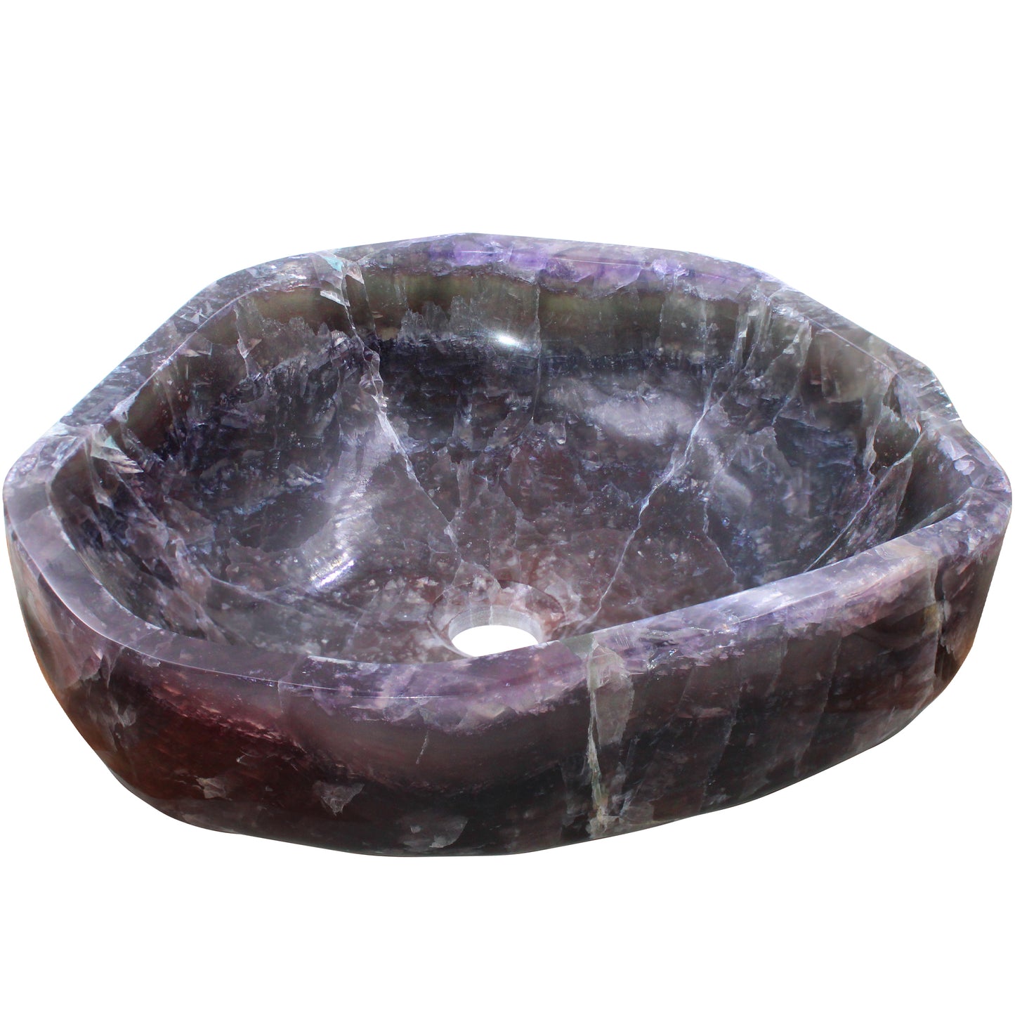 Natural Purple Onyx Irregular Stone Vessel Bath Sink NOSV-PO