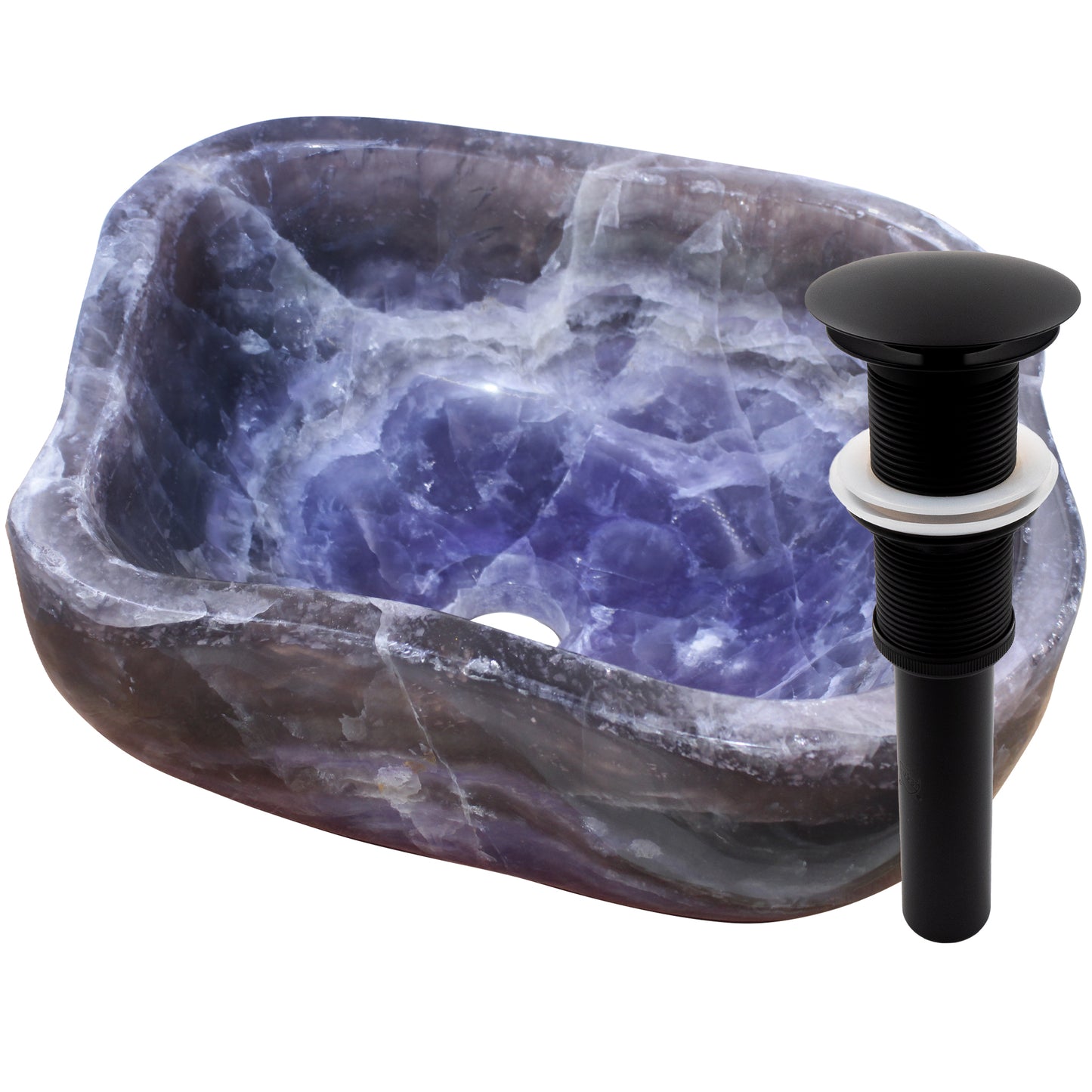 Natural Purple Onyx Irregular Stone Vessel Bath Sink NOSV-PO