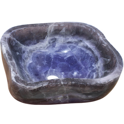 Natural Purple Onyx Irregular Stone Vessel Bath Sink NOSV-PO