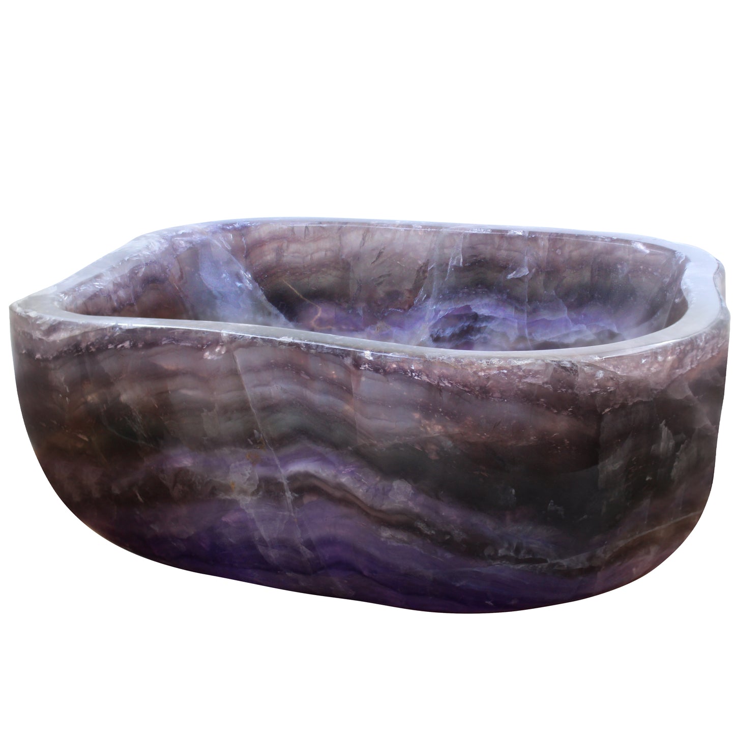 Natural Purple Onyx Irregular Stone Vessel Bath Sink NOSV-PO