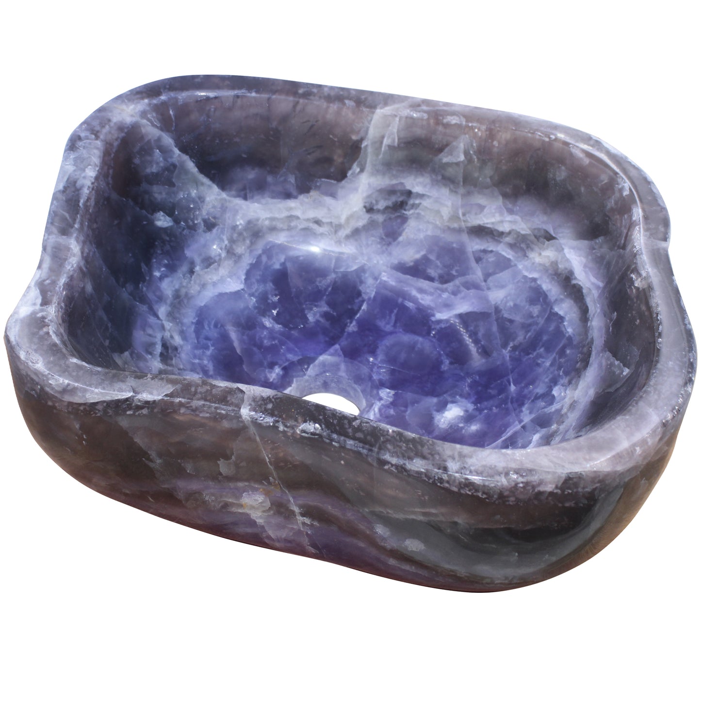 Natural Purple Onyx Irregular Stone Vessel Bath Sink NOSV-PO