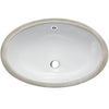 Oval Undermount White Porcelain Sink with Overflow, NP-U191307