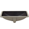 Rectangular Undermount Black Porcelain Sink with Overflow, NP-U193902FB