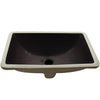 Rectangular Undermount Black Porcelain Sink with Overflow, NP-U193902FB