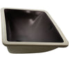 Rectangular Undermount Black Porcelain Sink with Overflow, NP-U193902FB