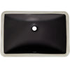 Rectangular Undermount Black Porcelain Sink with Overflow, NP-U193902FB