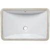 Rectangular Undermount White Porcelain Sink with Overflow, NP-U193902