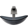 Clear Slate Grey Glass Vessel Bath Sink Combo Series NSFC-324G136