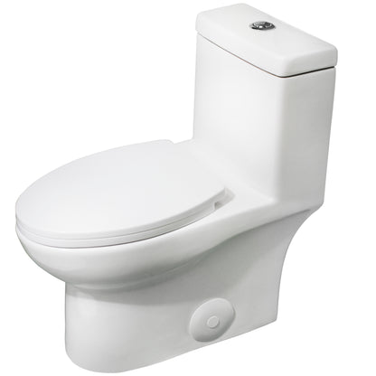 Dual Flush Elongated One Piece Toilet, Seat Included - NT-22137