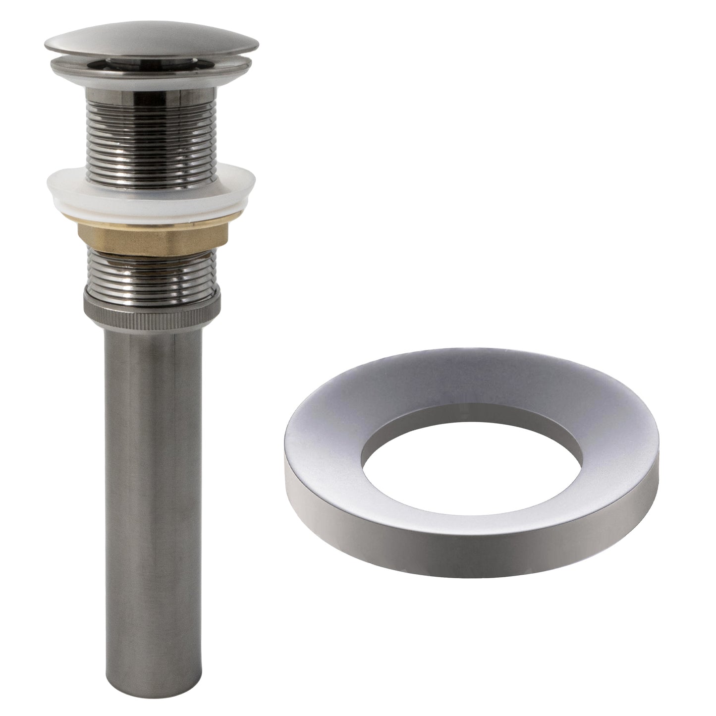 Clear Slate Grey Glass Vessel Bath Sink Combo Series NSFC-324G136