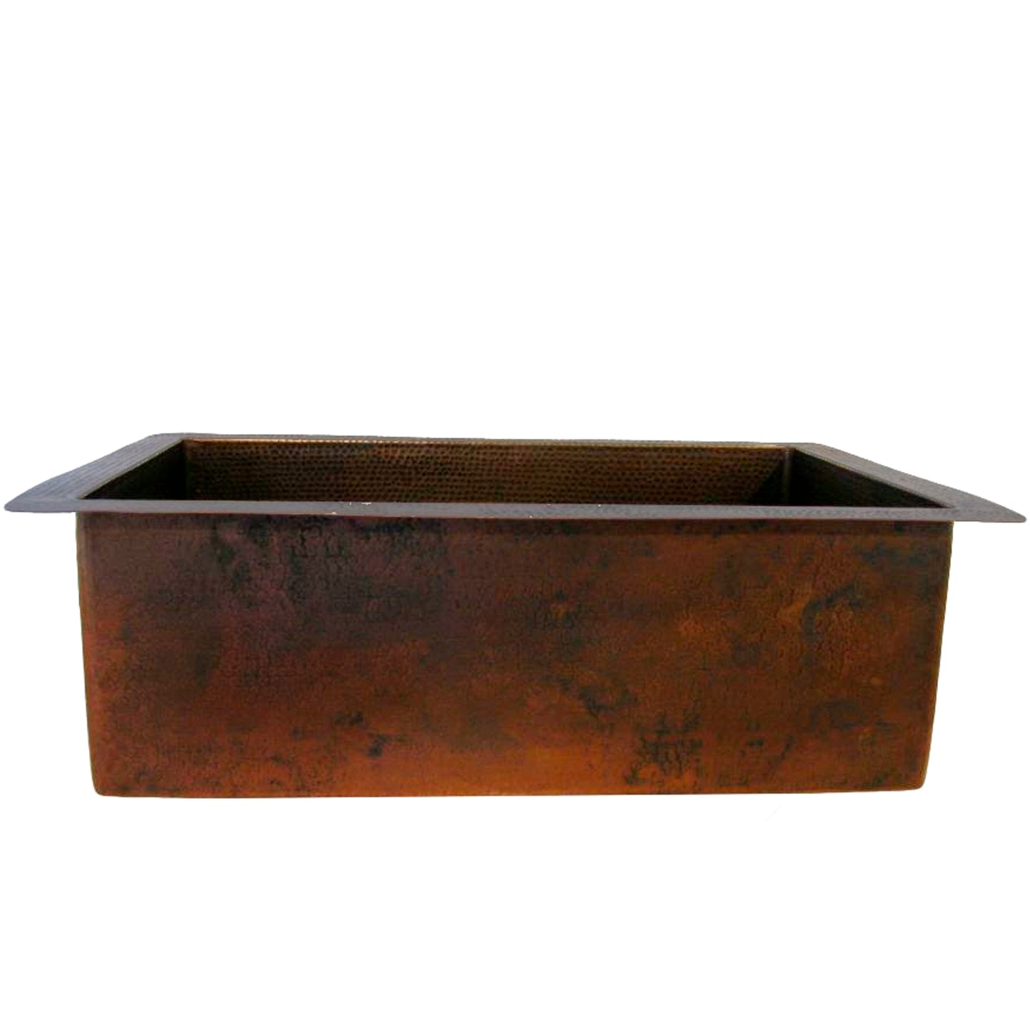 Open Single Bowl Undermount Copper Kitchen Sink, TCK-002AN