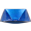 Blue Foiled Square Tempered Glass Vessel Bath Sink TIG-S132-287