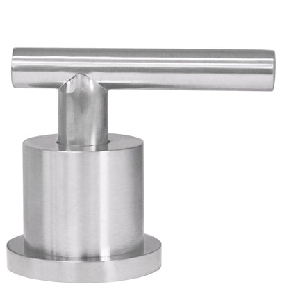 Novatto wall mount lever handle for dual faucet, side view showing cold water control part, W04-HNDL series.