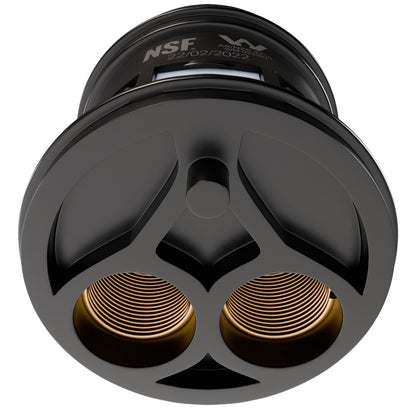 Novatto bath faucet cartridge part 123-CAR, a replacement valve component for bathroom faucet repair.