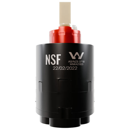Novatto Shower Faucet Cartridge 18023-CAR, replacement part with visible internal components for bathroom plumbing repair