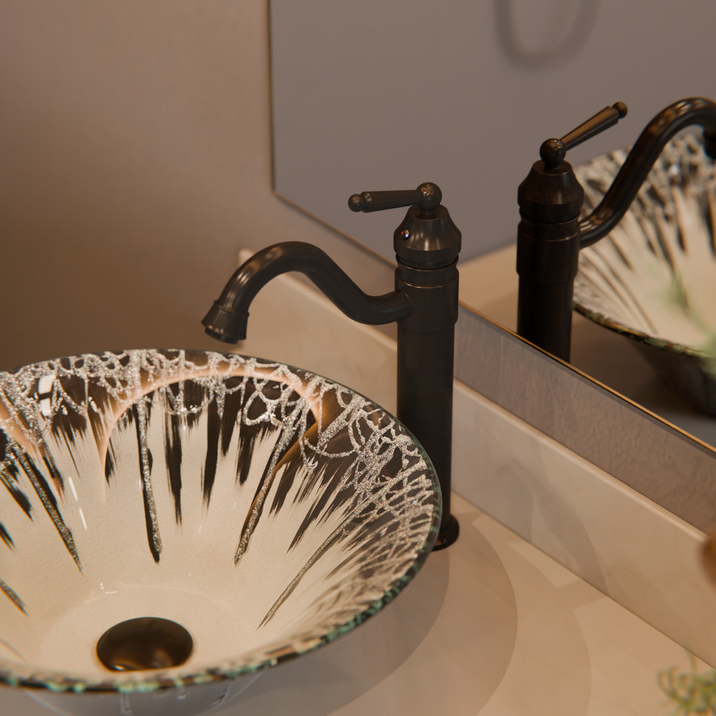 Century Traditional Single Hole Vessel Bathroom Faucet, BM-359