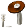Brushed Nickel / Brown Glass (BN-T-PUD)