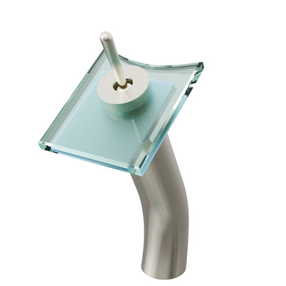 Squared Modern Waterfall Single Hole Vessel Bathroom Faucet, GF-011 Series