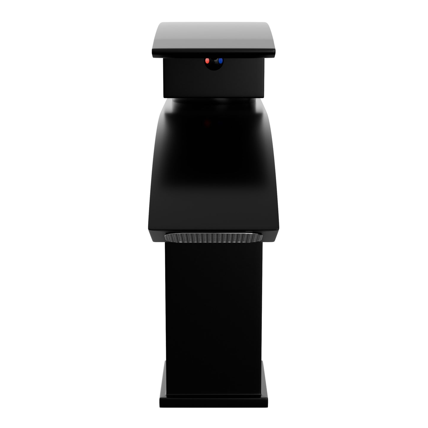 Modern Novatto GF-123S Series single handle waterfall lavatory faucet with front view, sleek design for bathroom sink.