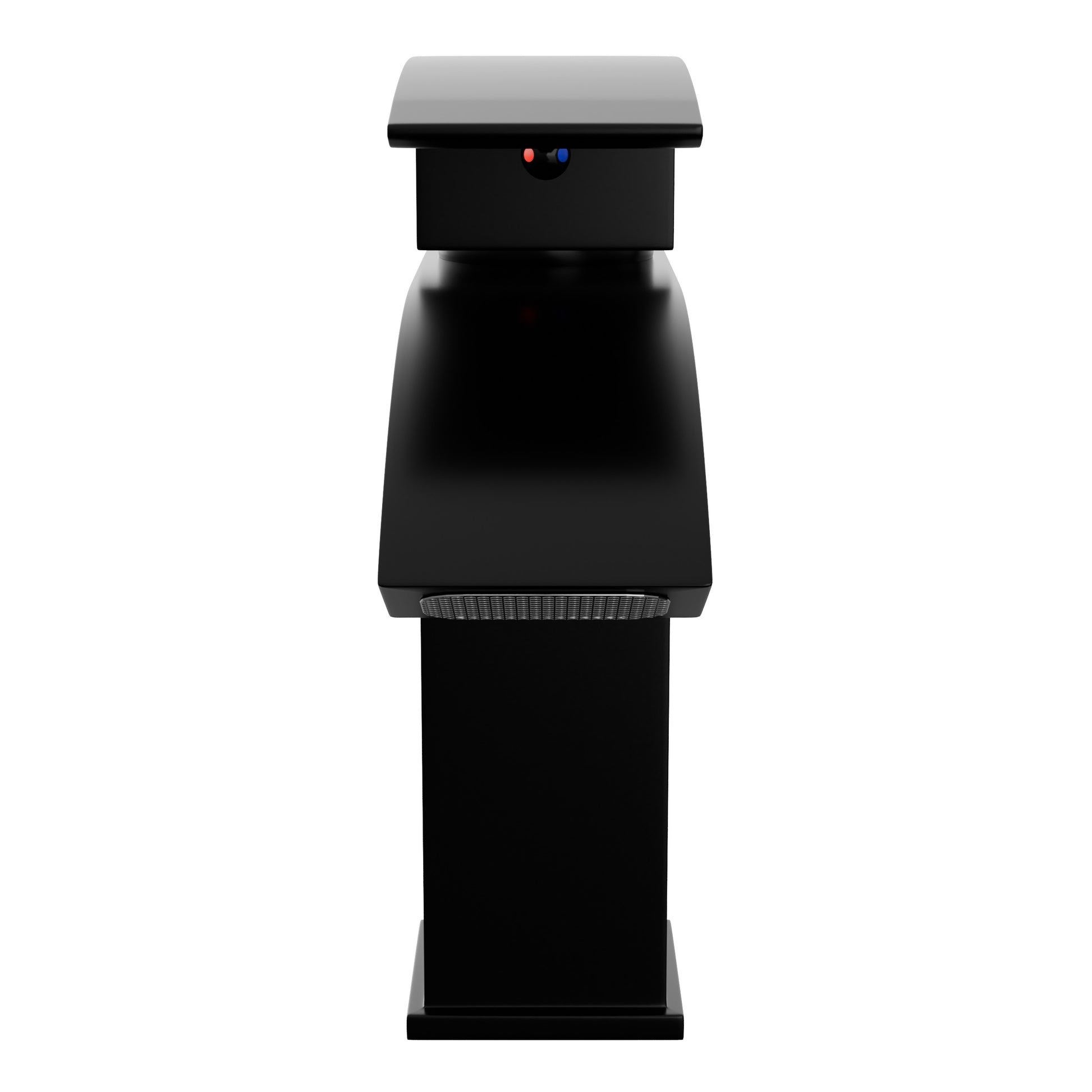 Modern Novatto GF-123S Series single handle waterfall lavatory faucet with front view, sleek design for bathroom sink.