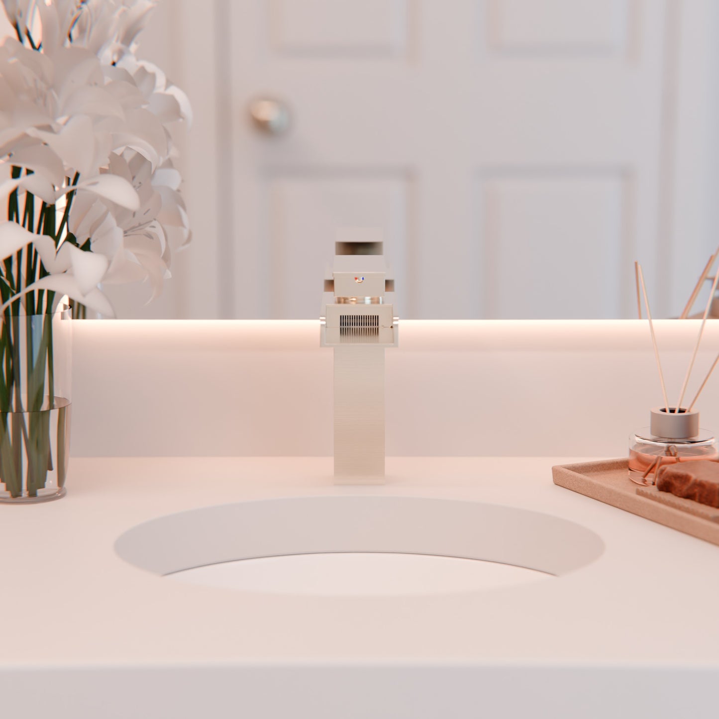 Modern Single Handle Waterfall Lavatory Faucet, GF-135S Series