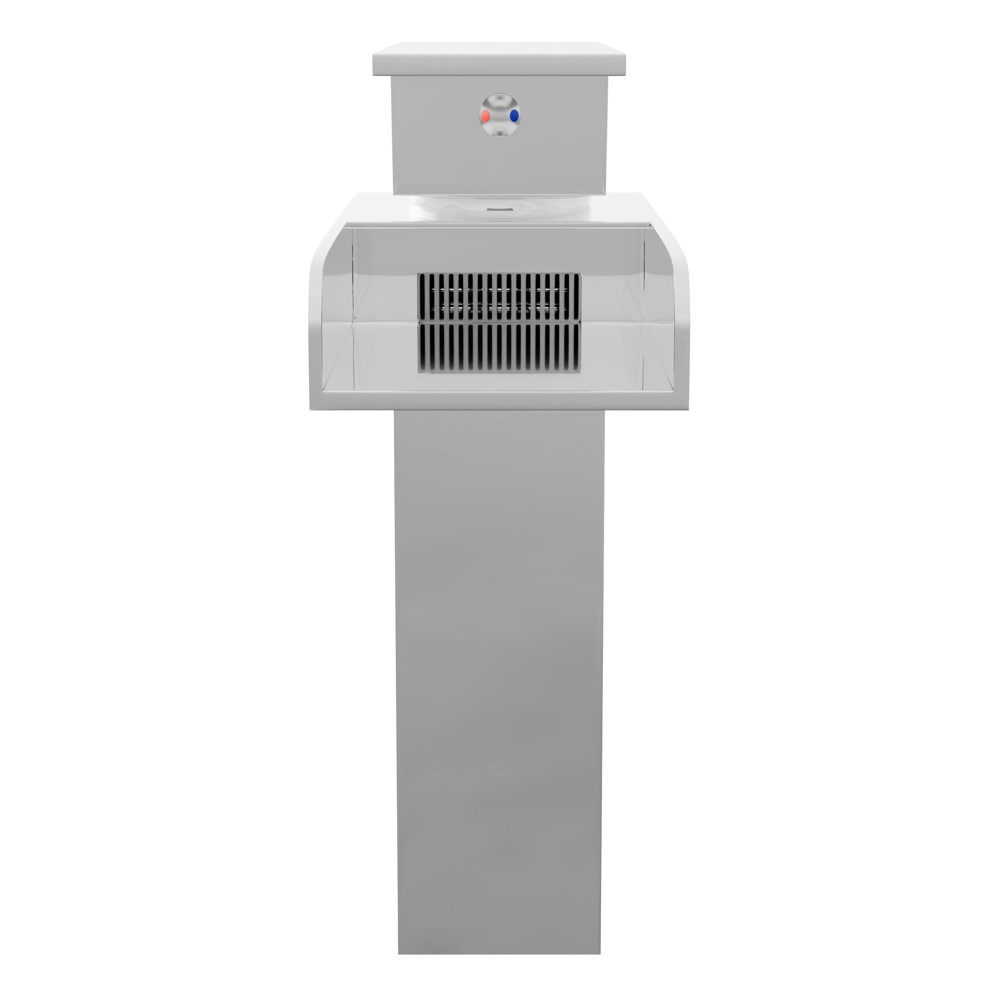 Modern Novatto GF-135S Series single handle waterfall lavatory faucet with sleek chrome finish, front view showing smooth spout design.