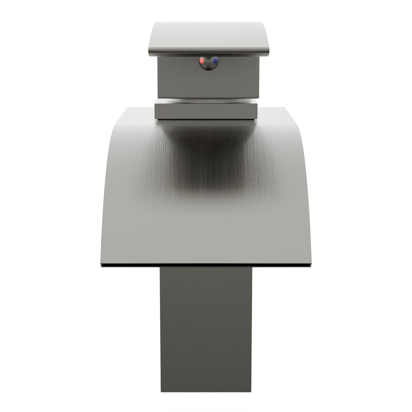 Modern Novatto Remi single handle waterfall bath faucet with sleek design, front view showing polished chrome finish and spout details.
