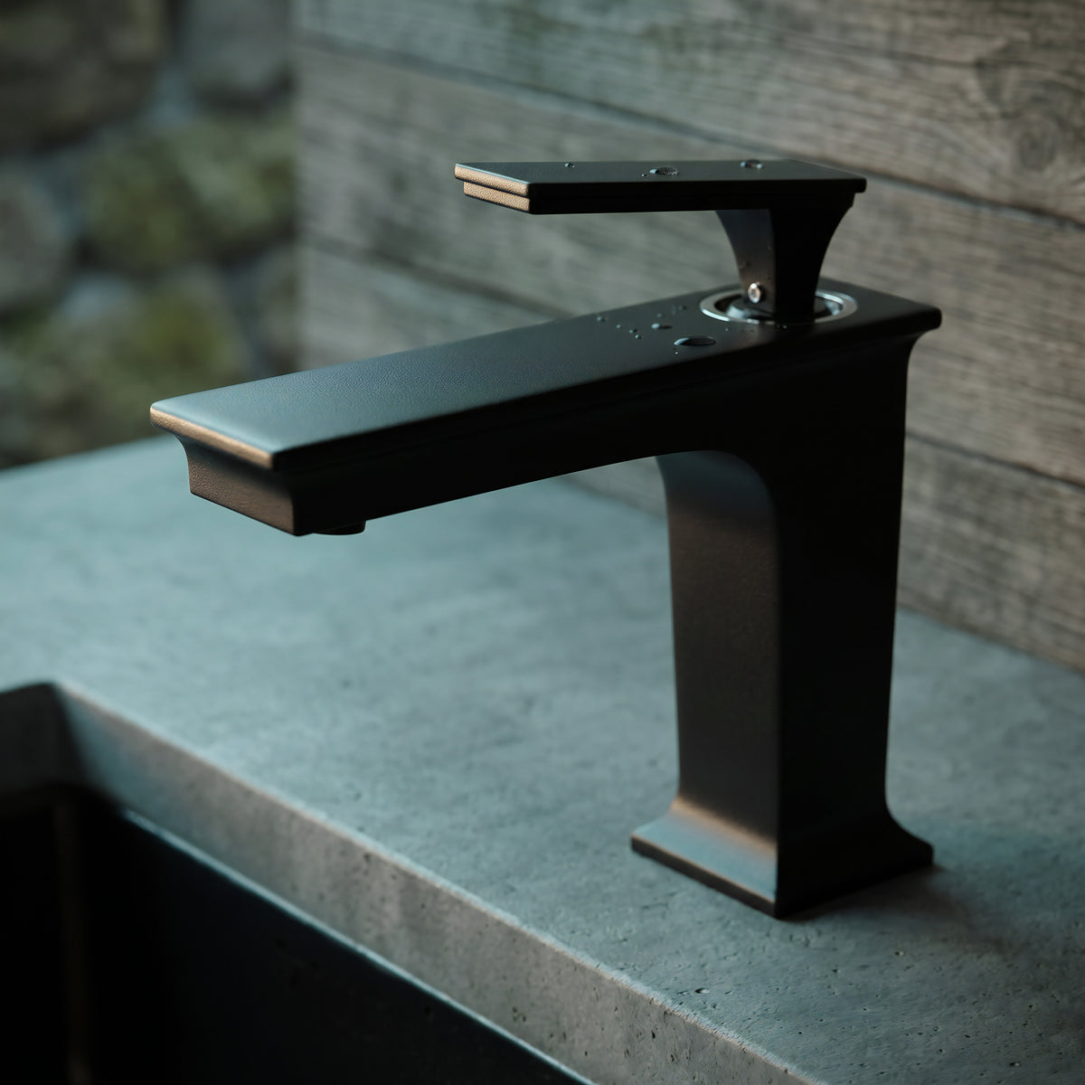 Novatto GF-368S Series single handle traditional bathroom faucet with chrome finish, mounted on a bathroom sink.