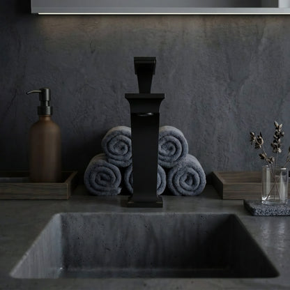 Novatto GF-368S Series traditional single handle lavatory bathroom faucet with chrome finish, shown from a side angle.