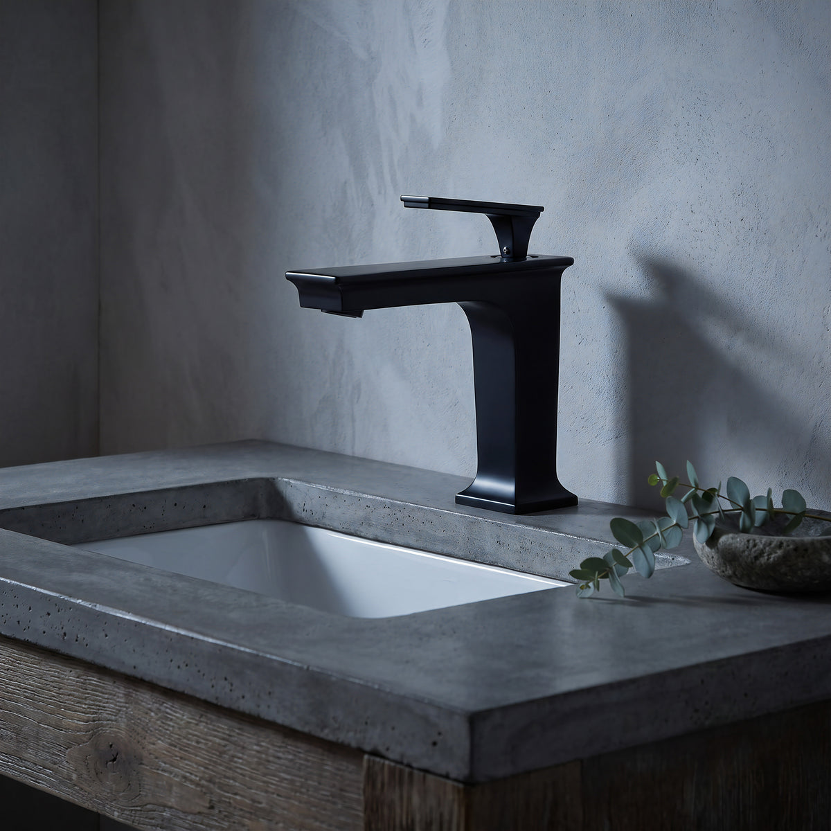 Novatto GF-368S series traditional single handle lavatory bathroom faucet with chrome finish, mounted on sink.