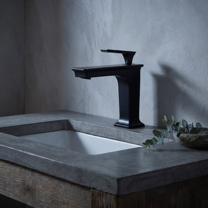Novatto GF-368S series traditional single handle lavatory bathroom faucet with chrome finish, mounted on sink.